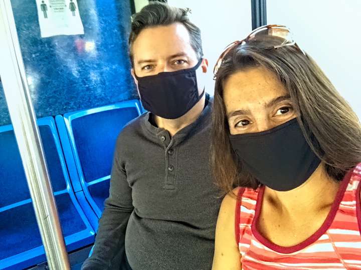 on the bus in Billings, Montana