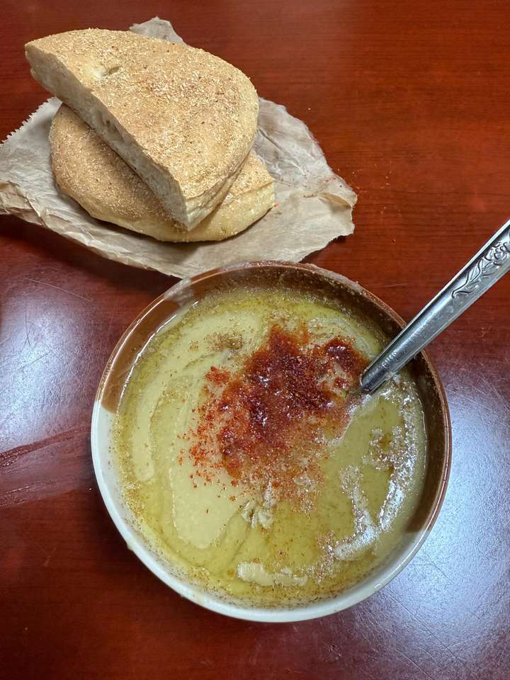 Enjoying the traditional meal to break the fast for Ramadan